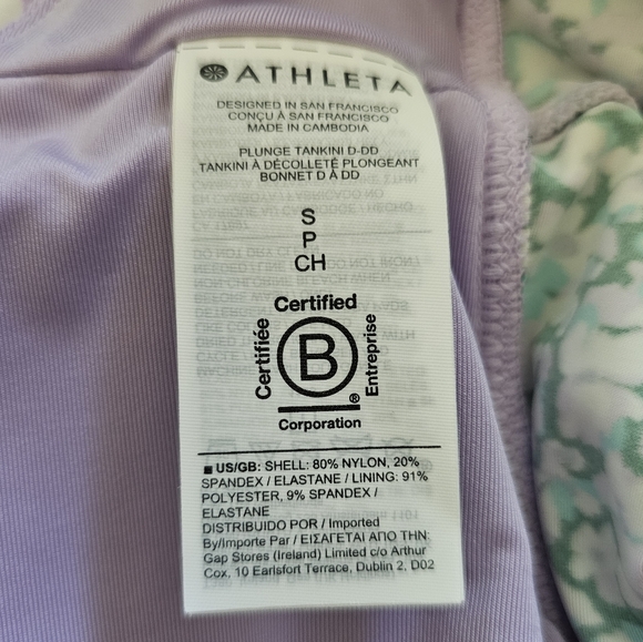 NWT Athleta Plunge Tankini Top D-DD - Picture 6 of 9